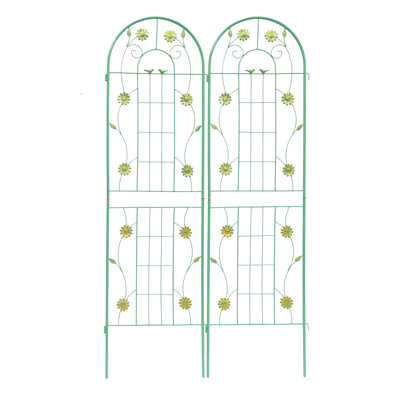 71" X 19.7" Rustproof Metal Garden Trellis 4, For Outdoor Climbing Plants, Flower Rack - Simple Assembly, Iron Constitution 4 Pack Support, Easy Material