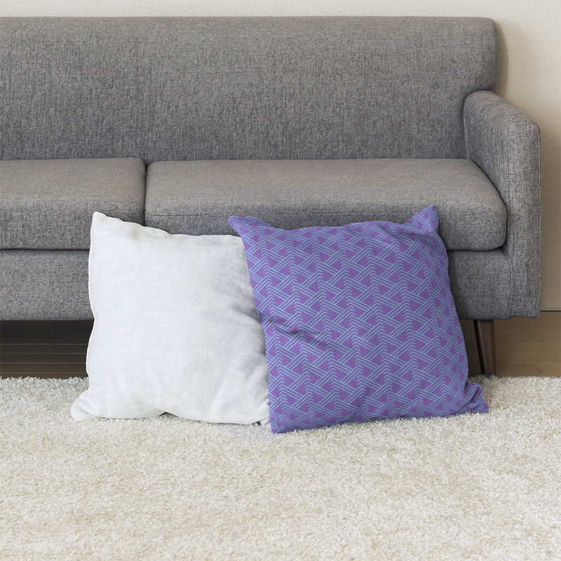 Patricia Geoffrey Geometric Reversible Throw Pillow, 40" x 40", Purple/Teal