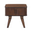 Table de bout avec rangement 1pc et finition noyer
