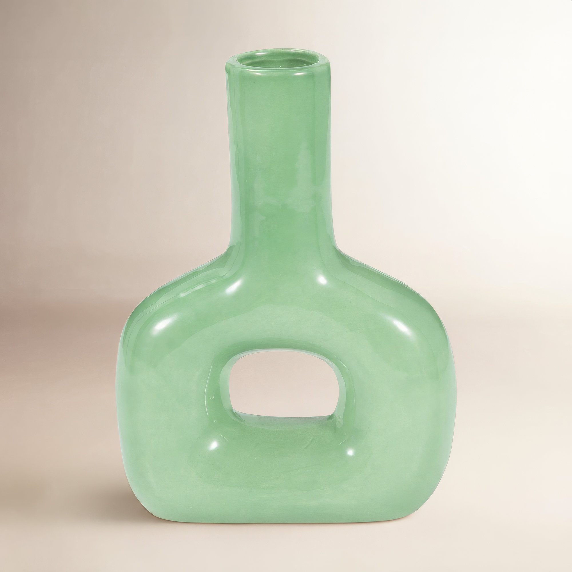 Sagebrook Home Rachael Artistic Modern Ceramic Vase, Green