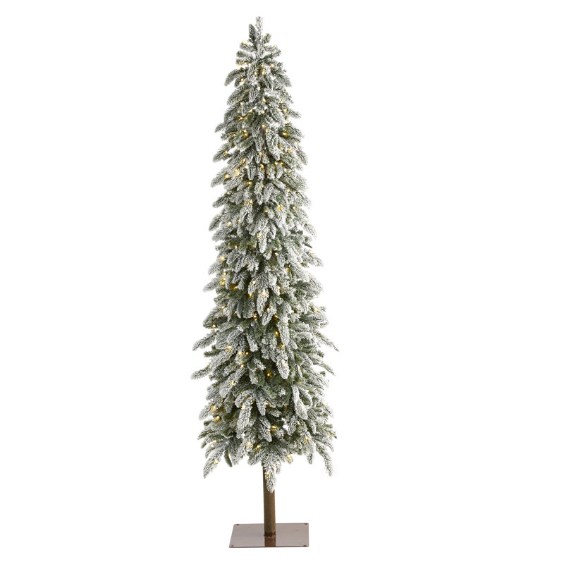 Lighted Artificial Pine Christmas Tree, 7.5' H
