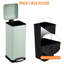 Poubelle de salle de bain 8 gallons, poubelle à pédale carrée 30 litres en acier inoxydable, vert-102478662