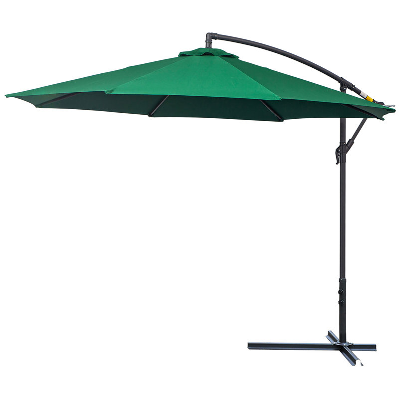 Breanne Tilt Cantilever Parasol, 260 cm H x 300 cm W x 300 cm D, Green