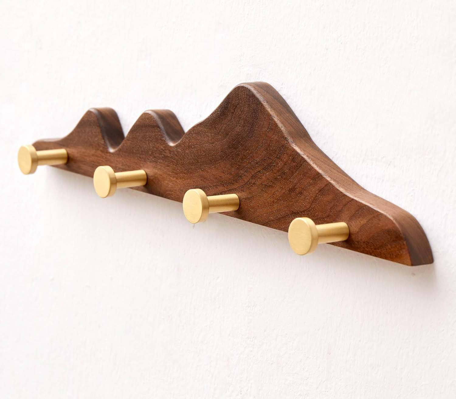 Coat Hanger Stand Kids Coat Hooks Wall Mount, Walnut Car-Shaped
