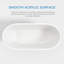 Baignoire de trempage autoportante en acrylique blanc à surface solide avec trop-plein et bonde escamotable en nickel satiné 65,98 po x 29,53 po Ayago-124302670