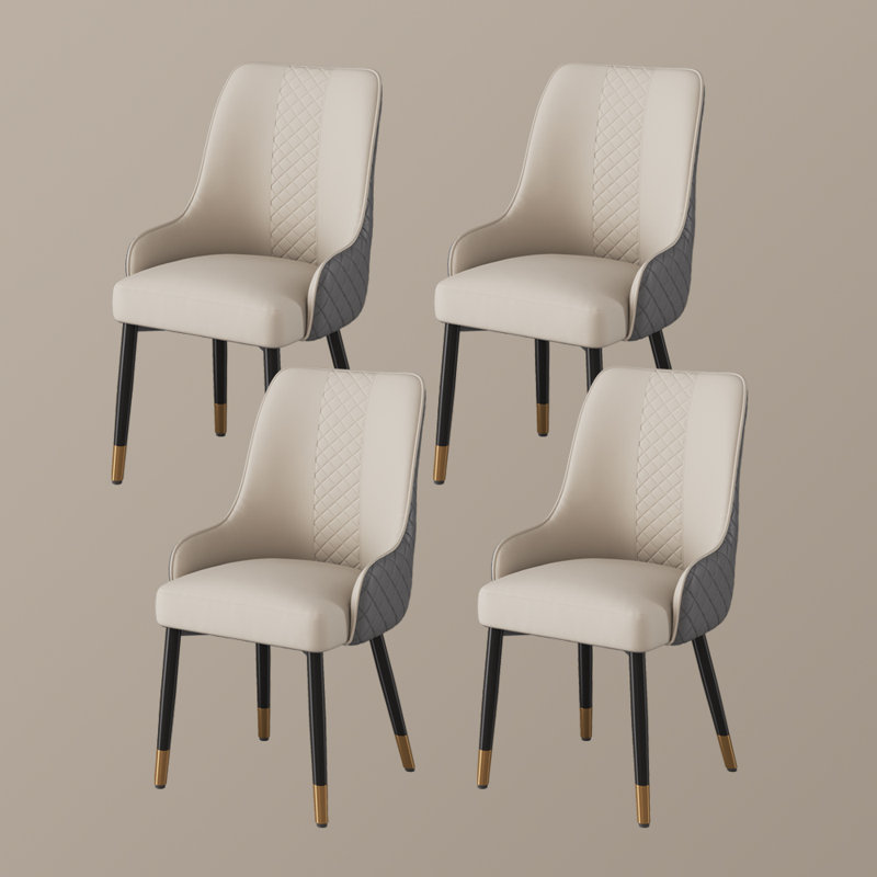 Chaise de salle à manger Silva Stapp, Ensemble de 4, Beige/gris