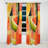 Abstract Curtain Panel, Red Watermelon Pattern Blackout Decor - Red Geometric Watermelon Pattern I-1794162128