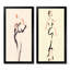 «Fashion Woman Line Art X», ensemble de 2 peintures sur toiles-774071386-774071384