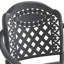 Chaise de patio de 4 coussins rouges en aluminium moulé, motifs magnifiquement pétales, finition haute température, sièges confortables avec design ergonomique, option de rangement empilable, toutes saisons