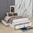 Queen Size Platform Bed With Drawers-11520880