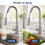Robinet de cuisine rétractable Wewdigi, acier inoxydable 304