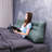 Sit-up Back Comfort Linen Bed Rest Back Contour Headboard Wedge Reading Pillow Compression-93172341-93547051