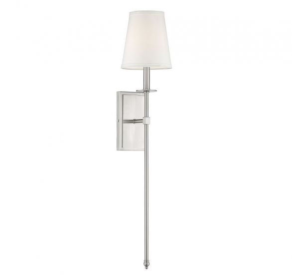 Dewayne Wall Sconce, 33.5" H x 6.75" W x 8'' D, Satin Nickel