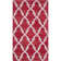 Stahl Hand Woven Flat Weave Wool/Cotton Geometric Rug in Red/Ivory