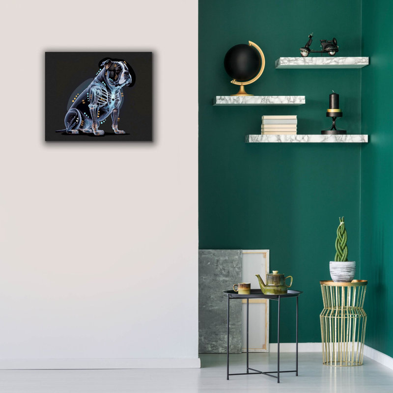 Toile épique Graffiti «Xray Bulldog» par Dean Russo, 24 po x 20 po, H 20 po x l 24 po