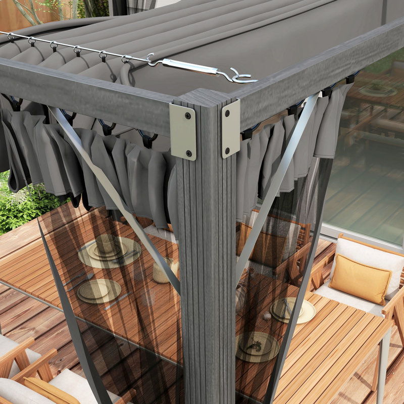 2.97m x 2.97m Aluminium Pergola