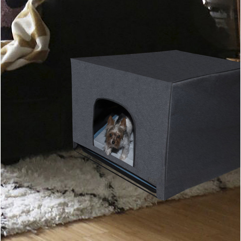 Bac à litière en plastique Pro Pawty, H 25 po x l 25 po x p 25 po, Espresso