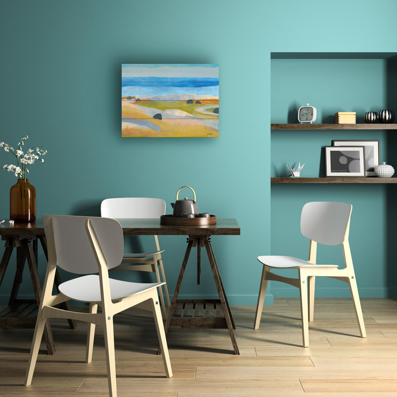 Jan Weiss A Field In Iceland Wood Slat Art, H 12 po x l 16 po