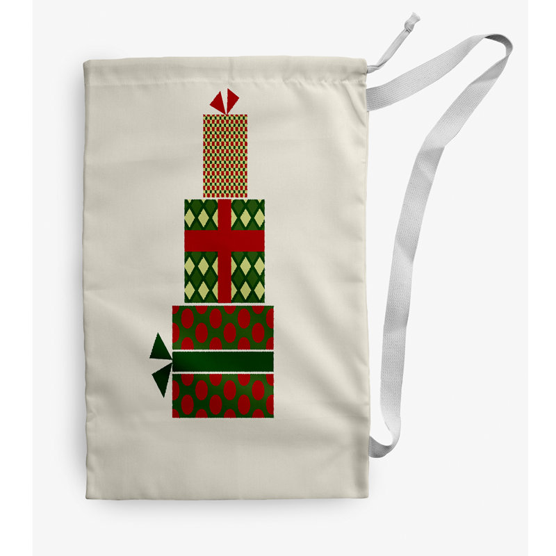Fabric Laundry Bag with Handles, Medium (36" H x 28" W), Green