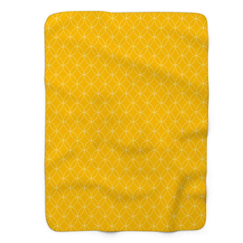 Jaune jaune orange - 1 pièce Sherpa Premium, Grand lit