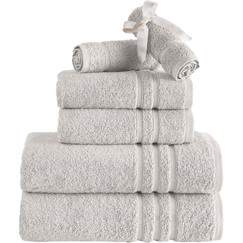 Ensemble de serviettes de bain pour salle de bain Biskoupky, Argenté glacé