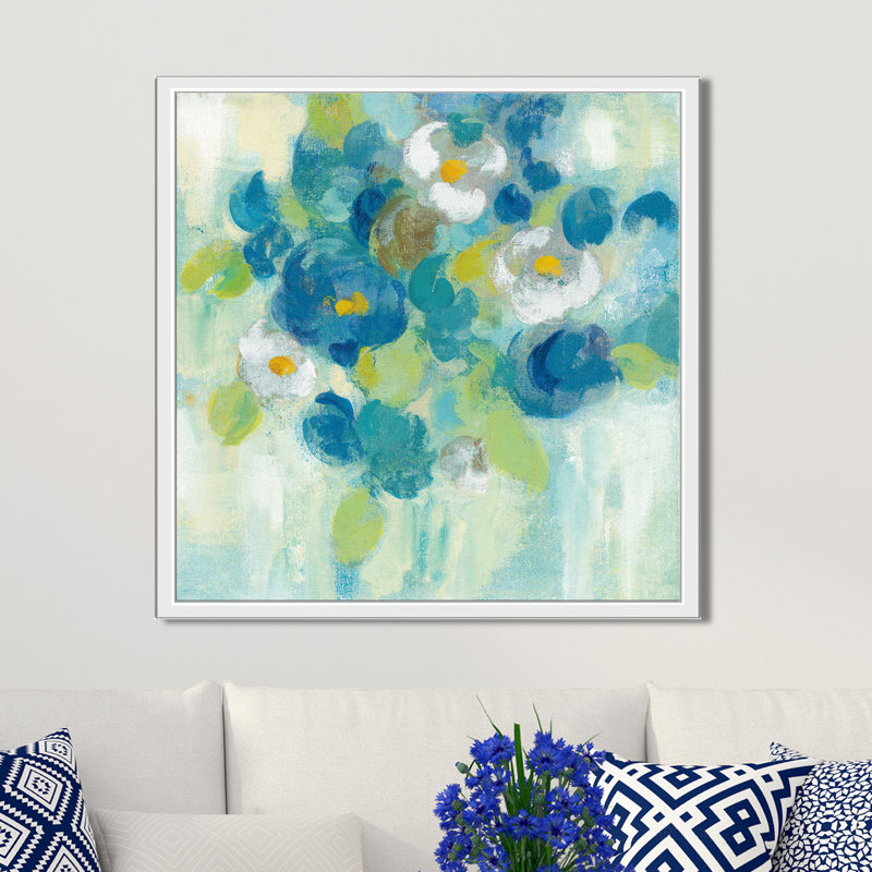 «Spring Aroma III Yellow», reproduction de peinture acrylique sur toile, H 18 po x l 18 po x P 1 po, Toile tendue