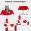 Arbre à chat avec perchoir douillet et poteaux à griffer - Mobilier pour chat à niveaux multiples rouge et blanc