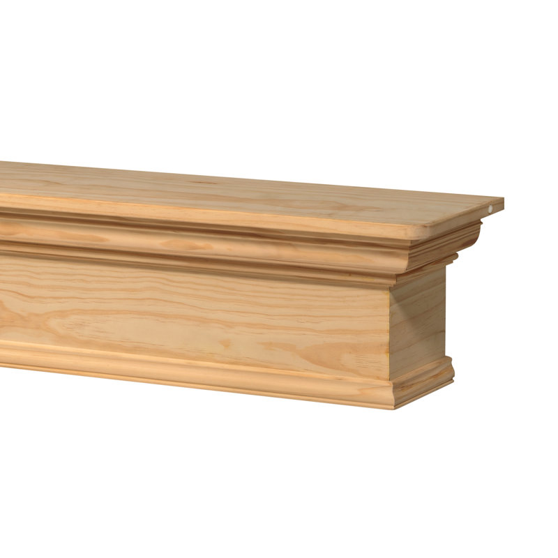 The Savannah Fireplace Mantel Shelf, Unfinished, 72"