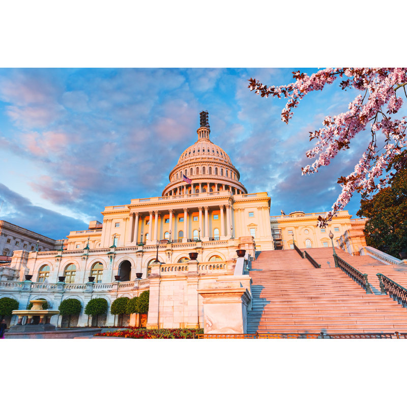 US Capitol by Sborisov - Wrapped Canvas Print, 30cm H x 46cm W