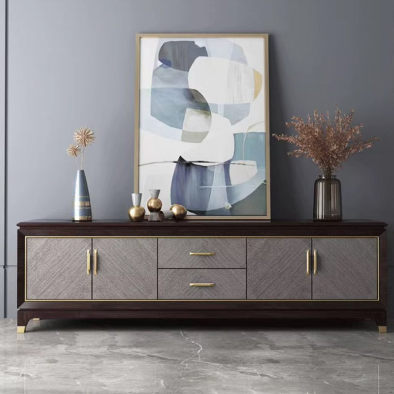 Meuble télé en bois massif de luxe Design