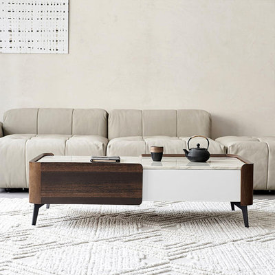 Table basse rectangulaire en bois manufacturé