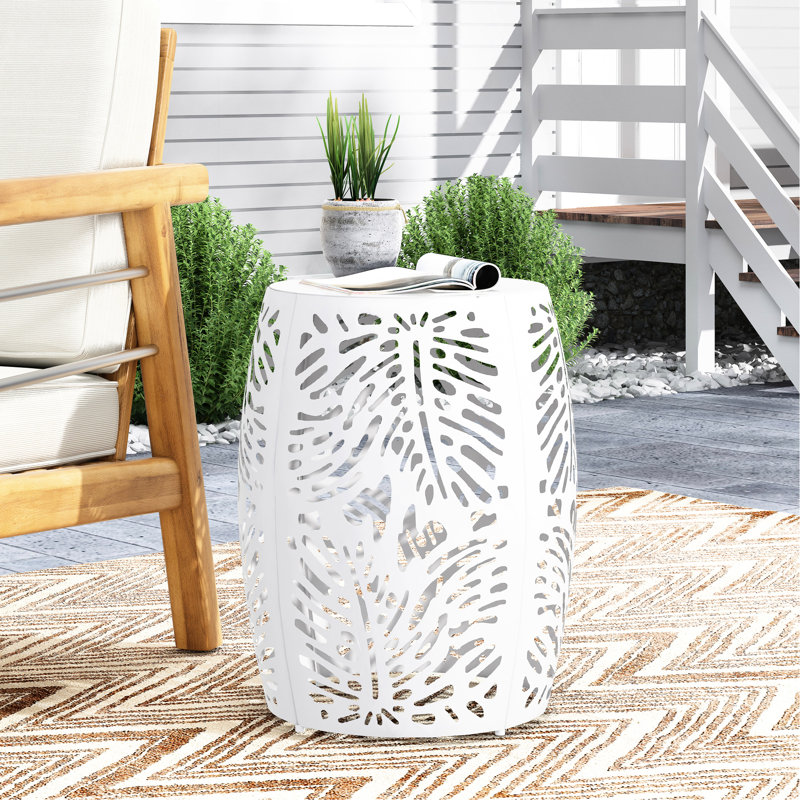 Table de bout Chic Chic, H 19,92 po x l 16,55 po x P 16,03 po, Blanc