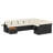 Vidaxl Garden Sofa Set Black And Cream White