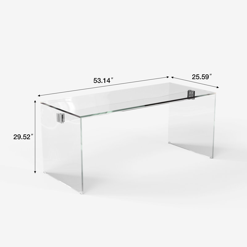 53.14" Tempered Glass Desk, Game Desk