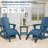 2PCS HDPE Adirondack Ottoman Foot Rest for Indoor and Outdoor Use-2043122637