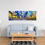 Toile carrée rétro avec paysage urbain rétro | Art mural Home Decor