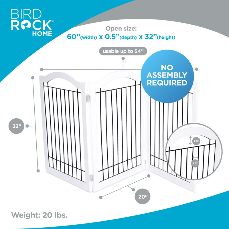 Barrière autoportante pour animaux, Blanc