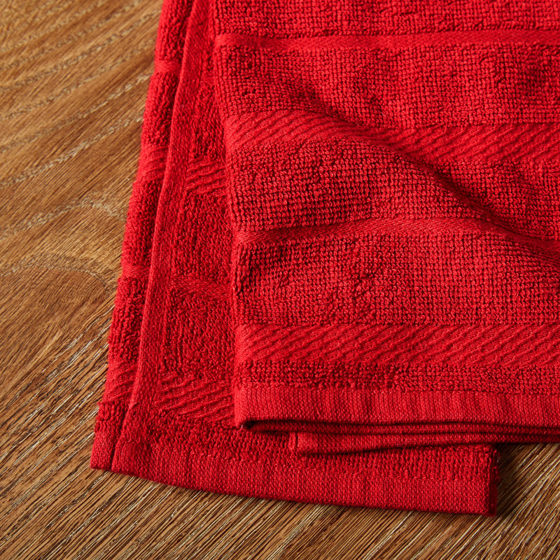 Ensemble de 4 serviettes de cuisine KitchenAid Albany, Red