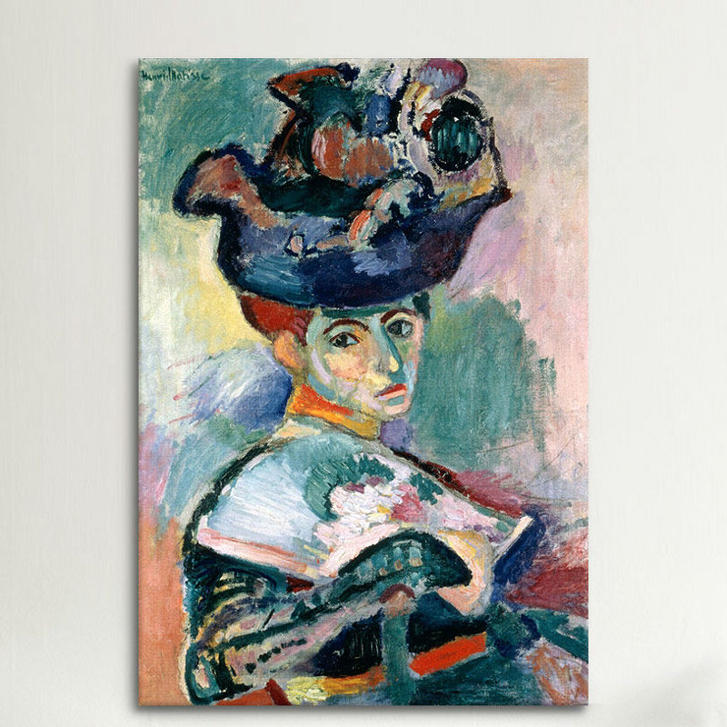 Femme au chapeau (1905) par Henri Matisse, H 26 po x l 18 po x P 1,5 po