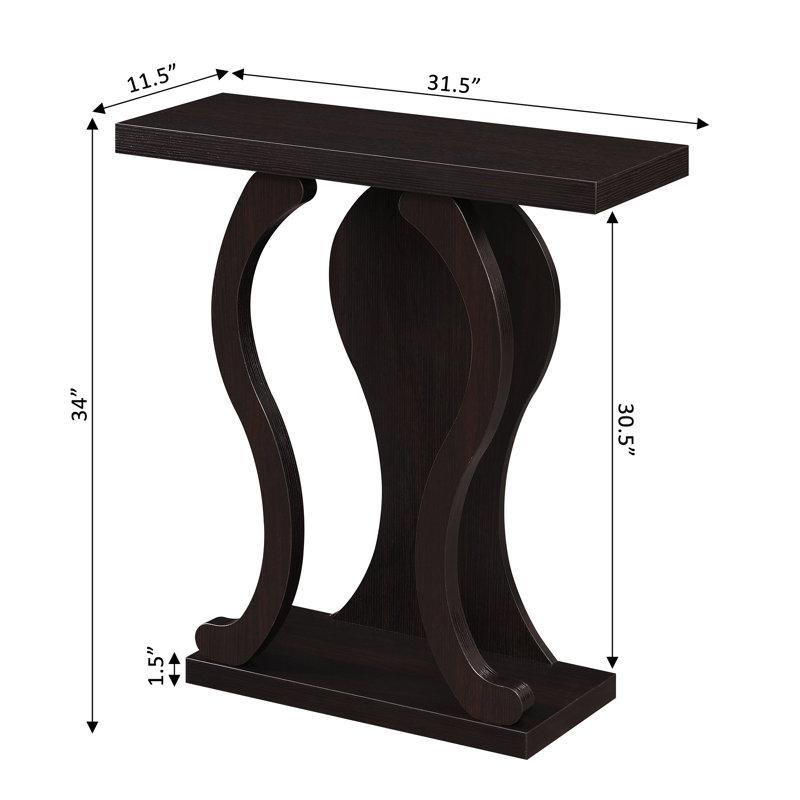 Console de 31,5 po Hubbert, Espresso, H 34 po x l 31,5 po x P 11,5 po
