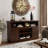 Traditional TV Media Stand Farmhouse Rustic Entertainment Console For TV Up To 65" With Open And Closed Storage Space, , 60"W*15.75"D*34.25"H-636860572