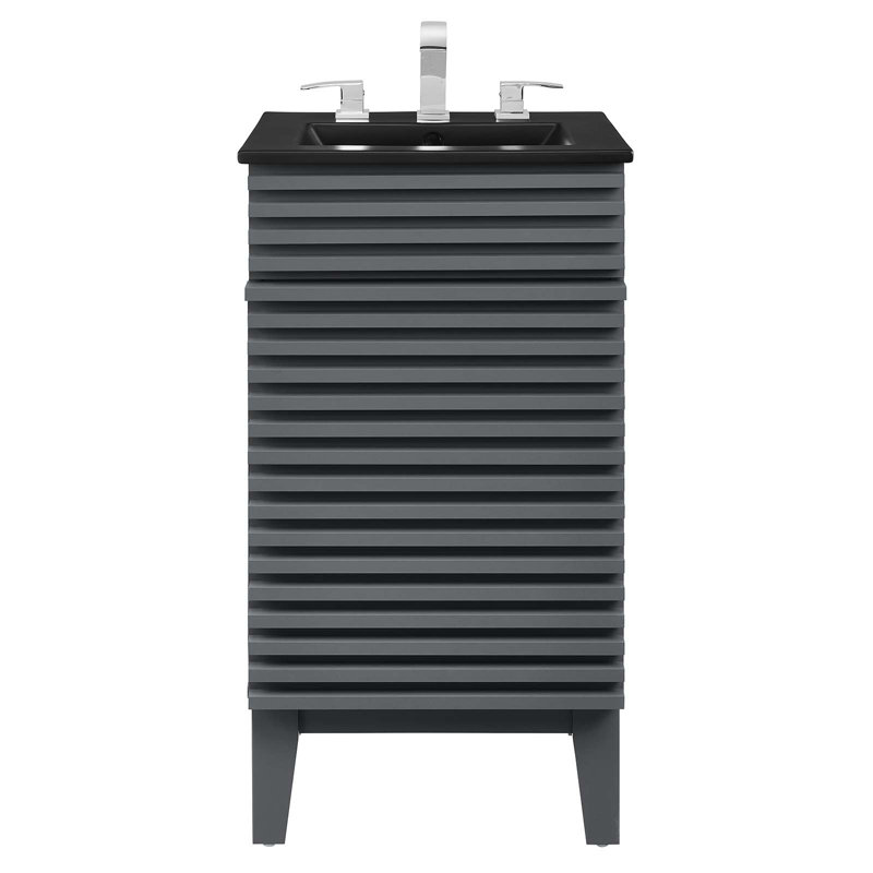 Meuble-lavabo 18 po Modway Render, Gris/noir