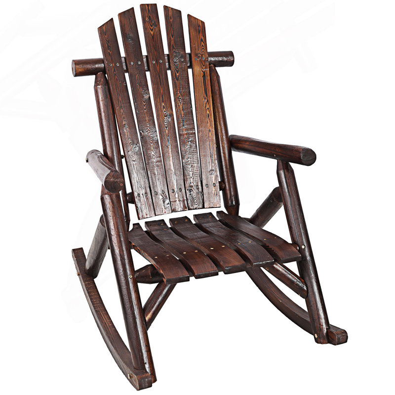 Chaise berçante de véranda, chaise berçante, Brun