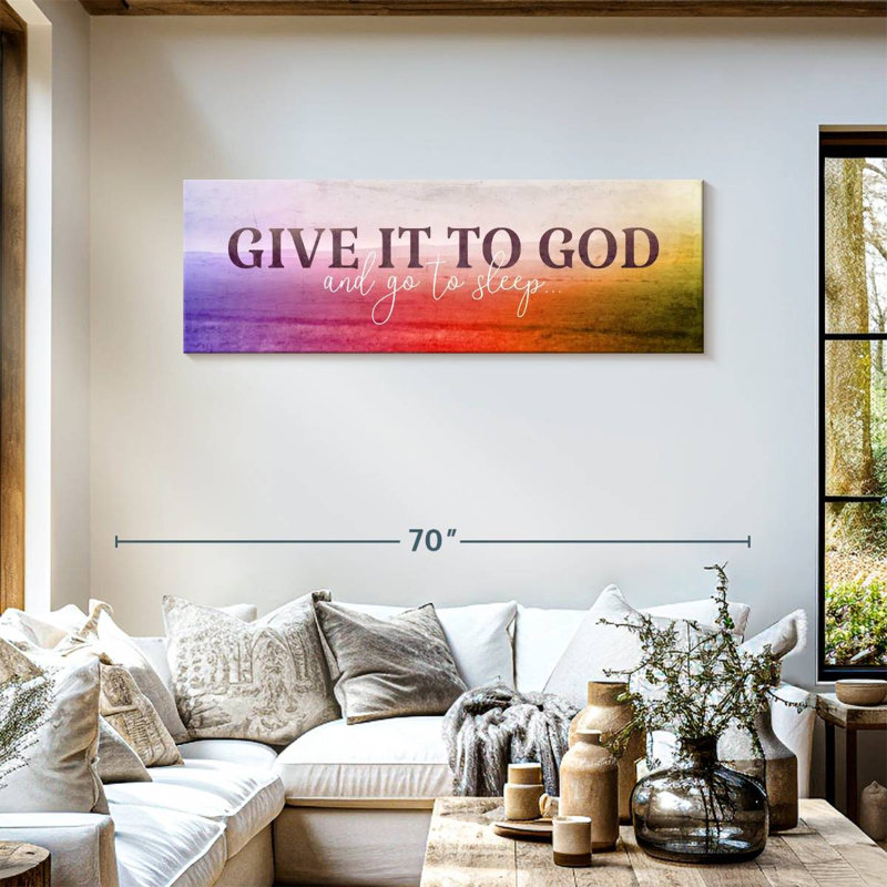 Offrez-le à Dieu II sur toile, H 18 po x l 54 po x P 1,25 po