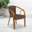 Nannie Rattan Restaurant Patio Chair with Bamboo-Aluminum Frame-33388873