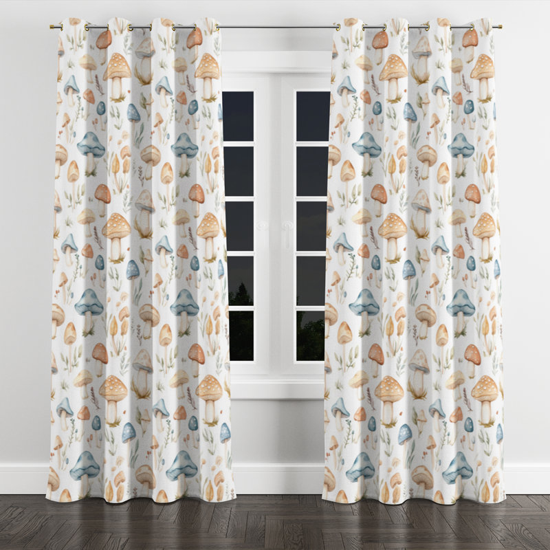 Rideau simple à œillets Kids Woodland, L 52 po x L 95 po, Œillets dorés