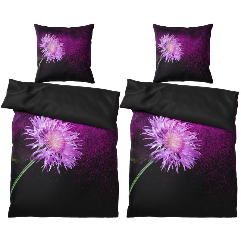 Cotton No Pattern Duvet Cover Set with Pillowcases Included