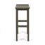 3-Piece Balcony Bar Set with Bottom Shelf Table and 2 Stools, Grey Finish