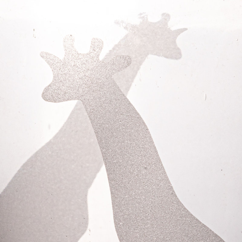 Carafe à décanter en verre gravé 20 onces avec girafes et bouchon en verre, transparent