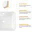 16" L x 12" W Rectangular White Ceramic Vessel Bathroom Sink with Faucet and Pop-Up Drain Combo